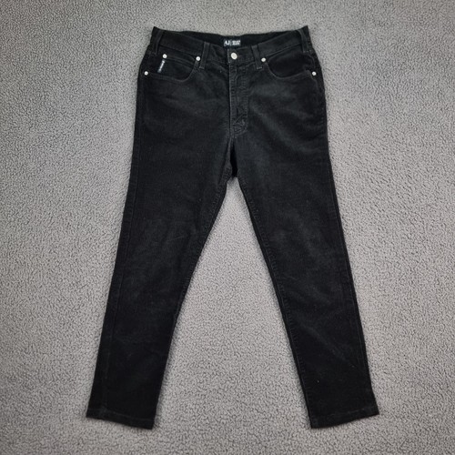 Armani Jeans, Vintage Armani Jeans Corduroy Jeans Mens W34 L30 Black J16 Stretch Cord 90s