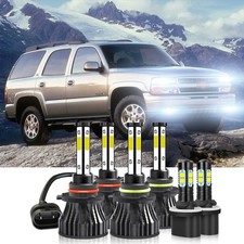 For Tahoe 2001-2006 6x Combo LED Headlight High Low Beam Fog Light Bulbs