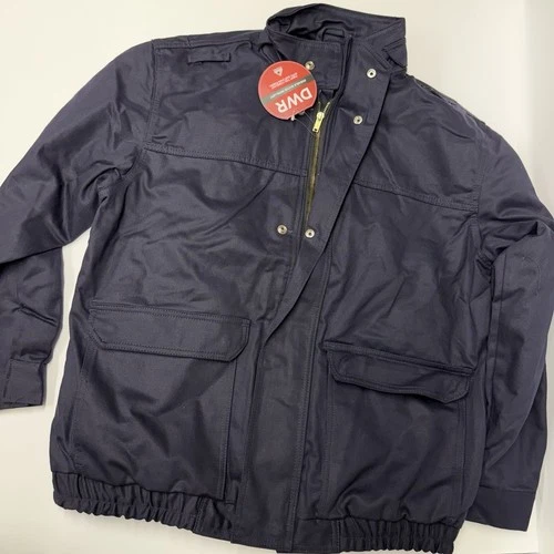 NWT Bulwark FR Flame Resistant Cat 3 2112 Jacket Navy Blue Coat L Large Bomber - product listing photo