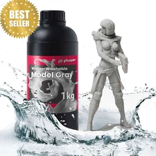 Water Washable 3D Printer Resin 1KG Gray 405nm UV High Precision Low Odor
