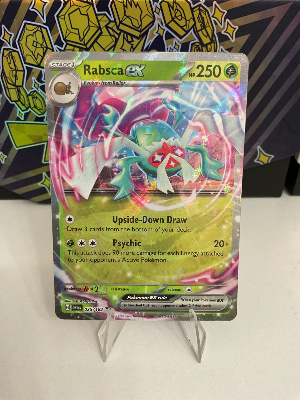NM Pokemon Destined Rivals Rabsca ex 025/182 Double Rare