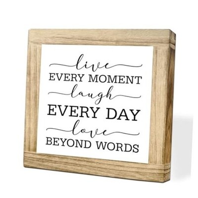 Wood Home Sign Live Every Moment Laugh Every Day Love Beyond Words Home 32