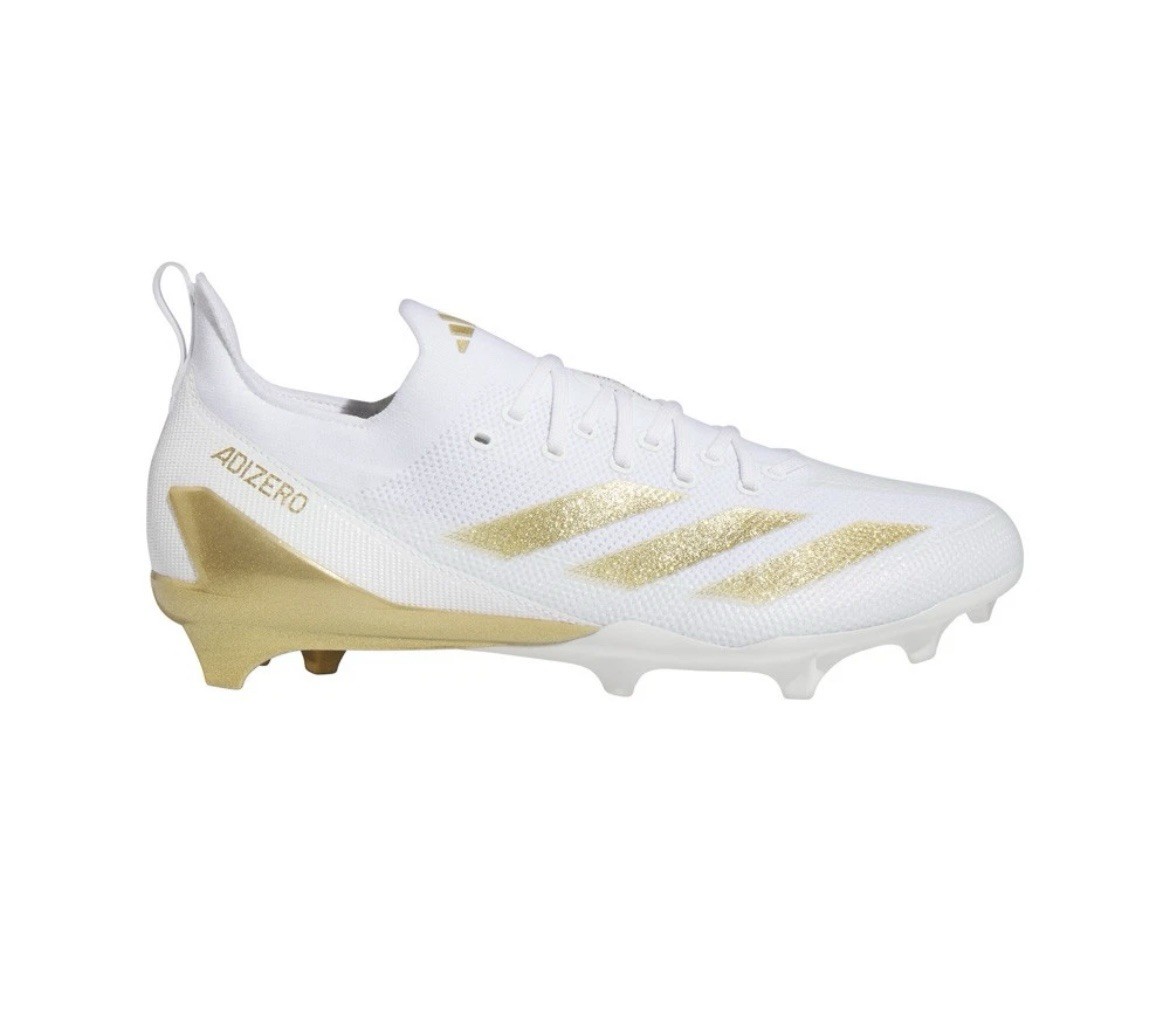НОВЫЕ мужские футбольные бутсы Adidas Adizero Electric IE3287 11 цвет белый золото металлик 13990₽