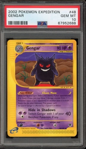 Pokemon Gengar Expedition NON Holo Rare #48 PSA 10 Gem Mint