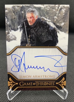 Simon Armstrong Auto On Card Game Of Thrones Legends Of The Realm