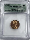 *1928 D LINCOLN WHEAT CENT* *ICG MS63 RD* NR #G3858