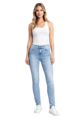 Diesel Jeans Womens SLANDY W26 L30 Slim Stretch Light Blue Denim Pants New M Tags