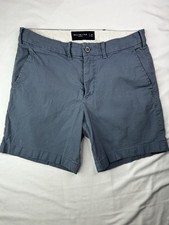 Abercrombie & Fitch 6” Chino Shorts Mens Size 29 Khaki Blue Coastal Preppy