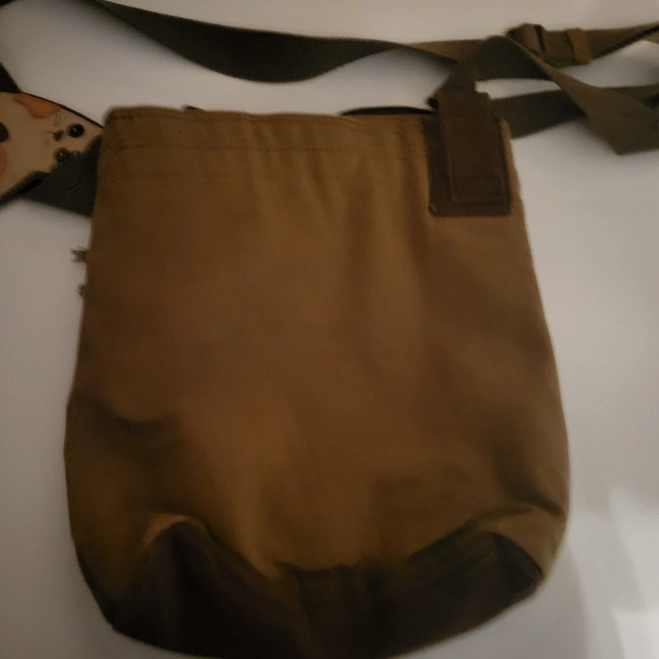 Chala Purse Handbag Brown Canvas Crossbody with Key Chain Tote Bag Kitty Cat - Image 4 of 4