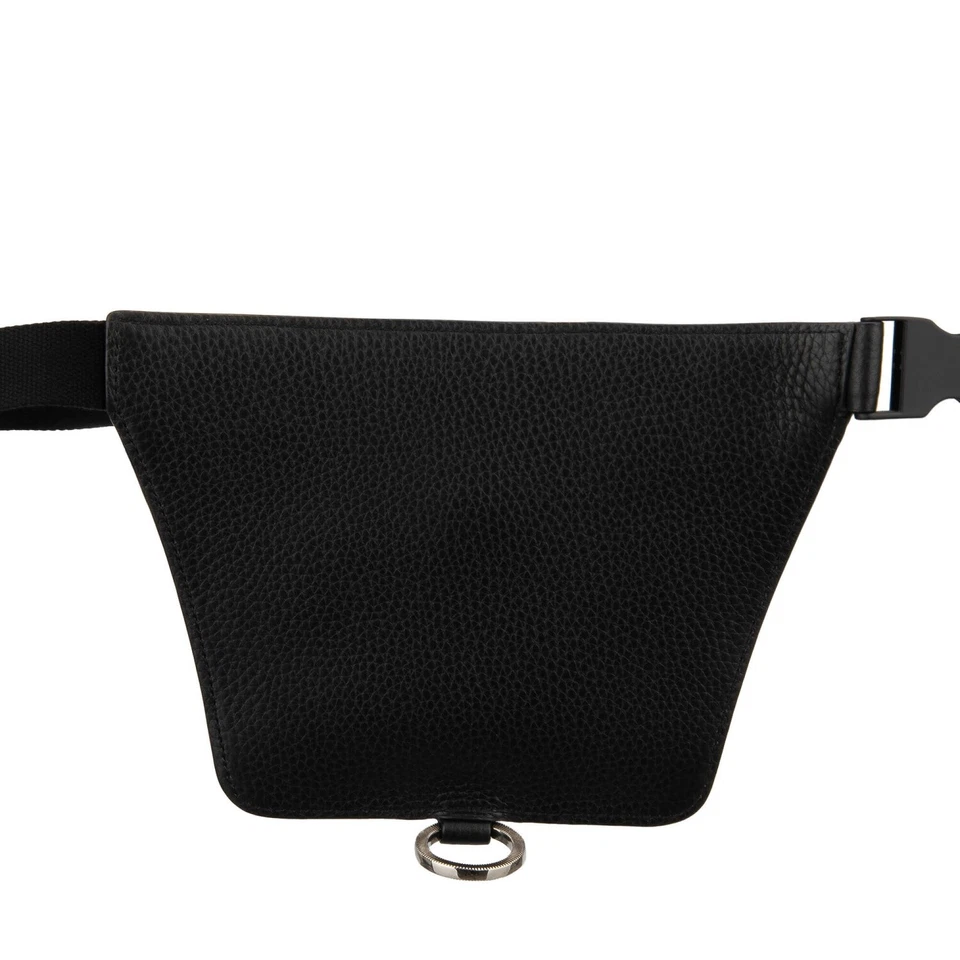 DOLCE & GABBANA Sac En Cuir Avec Logo DG Ceinture Noir Argent - Photo 2/4