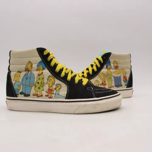 Vans The Simpsons Sk8 Hi Family Portrait Men’s 6 Women's 7.5 Casual Sneakers