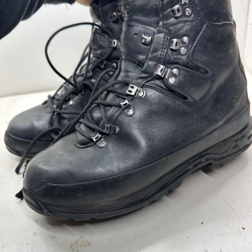 German Army Black Leather Army Heavy Duty Combat Boots - Size EU 43 UK 9 - Picture 9 of 22