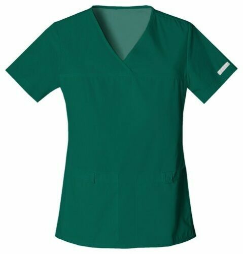 Cherokee Womens Scrubs Flexibles V-Neck Knit Panel Top 2968 All Colors & Sizes - Picture 6 of 12