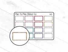 1609~~Faux Glitter Half Box Planner Stickers.