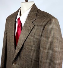 Chaps by Ralph Lauren Brown Two Button Glen Check POW Lambswool Sport Coat - 41R