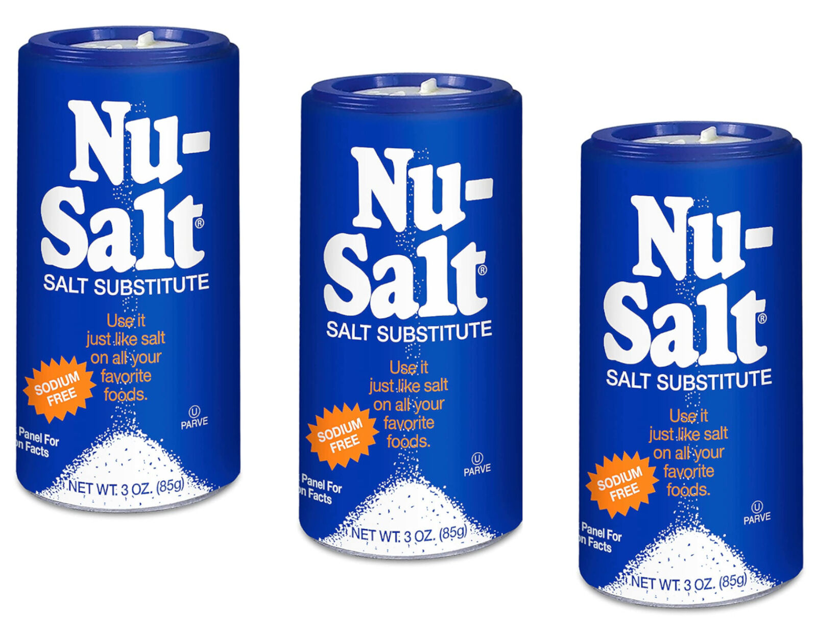 Nu-Salt Salt Substitute (Sodum Free), 3 Oz. - Pack of 3