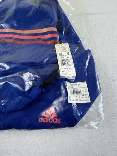 Adidas Classic 3S 5 Backpack Blue Orange Brand New Adult Sz - Picture 3 of 5