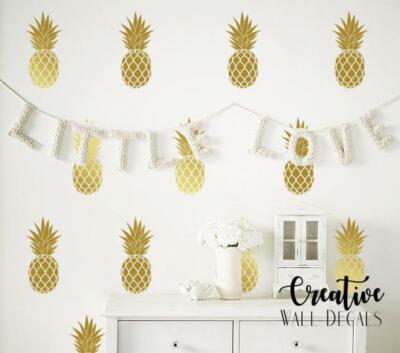 Pineapple Wall Decals - Pineapple Decals, Pineapple Decor, Pineapple Gift ga12