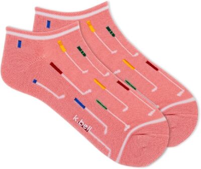 K. Bell Women's Club Repeat No Show Socks 1 Pair, Peony, Women's 4-10 Shoe