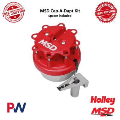 MSD Cap-A-Dapt Cap And Rotor Kit W/ Spacer For Ford, Lincoln, Mercury V8 #8414