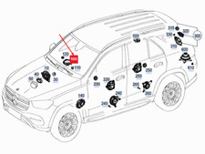 Neu MERCEDES-BENZ GLE W167 Center Instrument Panel Lautsprecher A2058200902