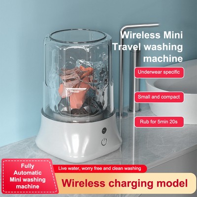 Mini Portable Compact Wireless Washing Machine Cordless Rechargeable Clothes