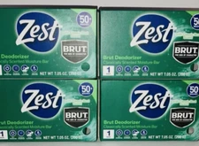 4 New Zest Brut Deodorizer Classic Scent Moisture Bar Soap 7.05 oz FREE SHIPPING
