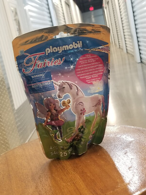 PLAYMOBIL 5440 Fairies Purple Pink Horse Unicorn Flowers Wings Figure Gold  Apple