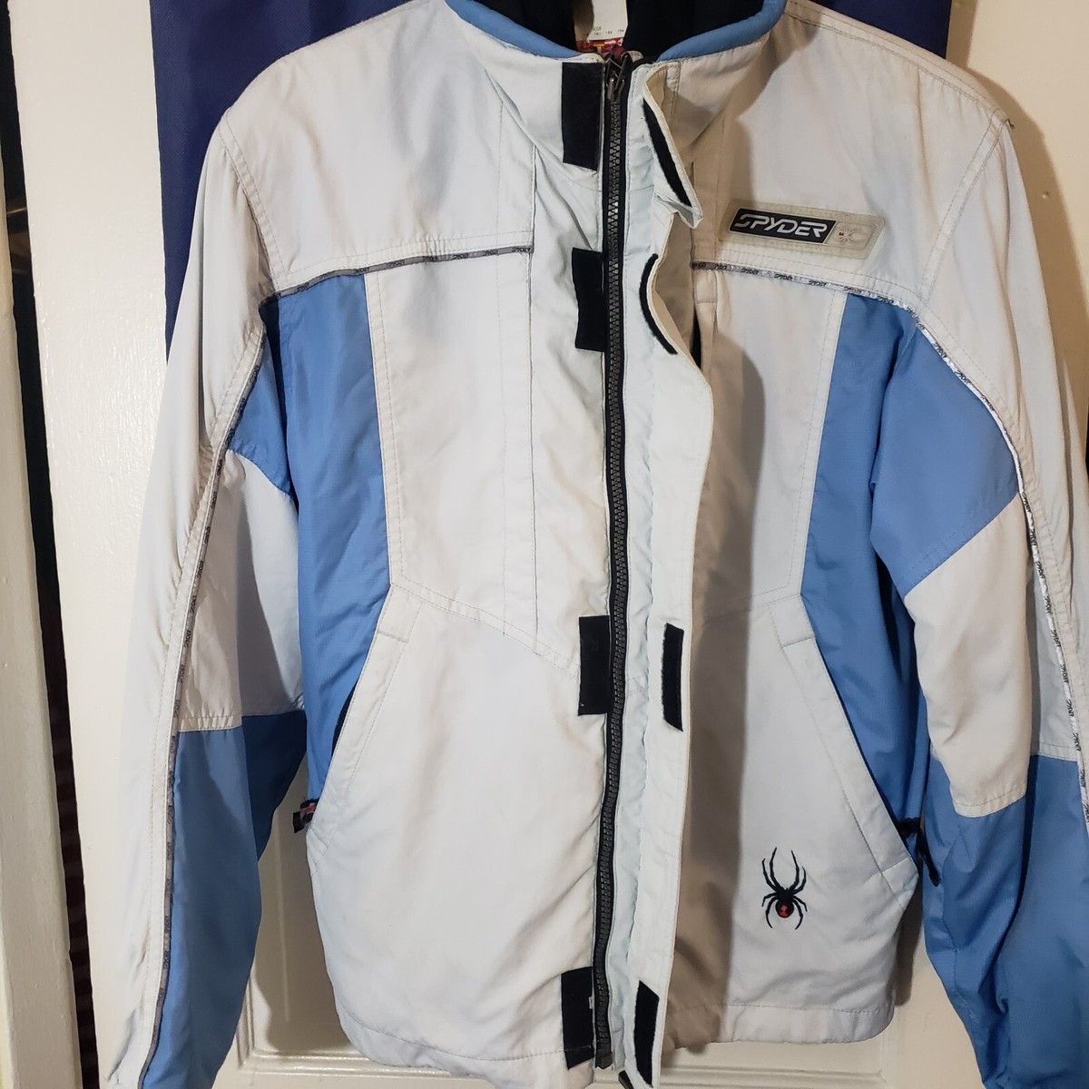 Spyder Jacket Boys 16 Blue Insulated Ski Snowboard Zip Close US | eBay