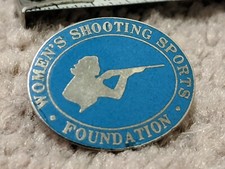 Genuine Vintage Women's Shooting Sports Foundation Enamel Pin made in USA NY