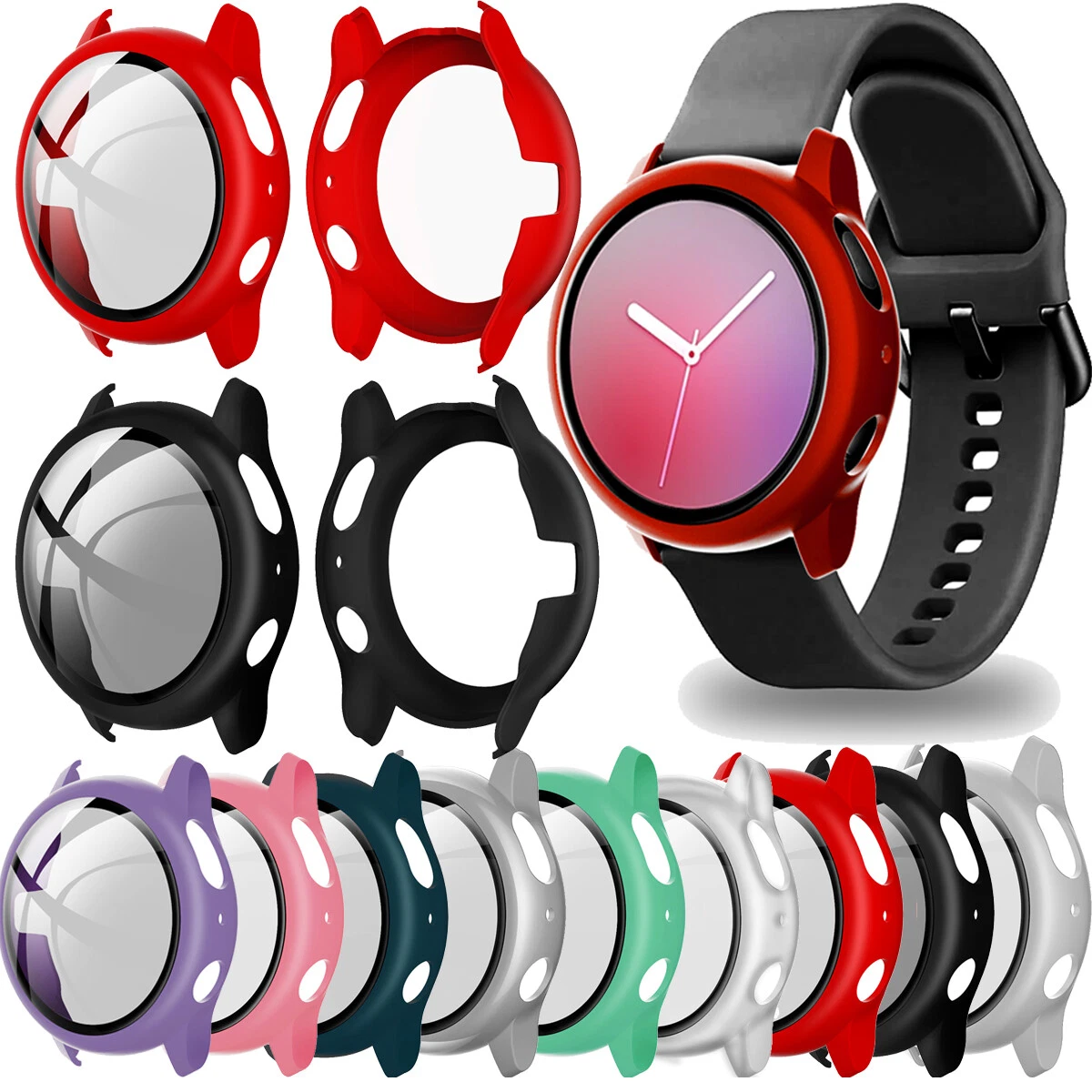 2Pcs Case For Samsung Galaxy Watch Active 2 40 44mm Screen