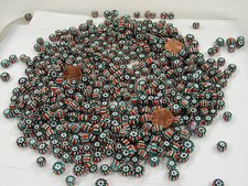 2 Pounds Rondelle India Handmade Chevron Glass Beads Wholesale Bulk TNT-6