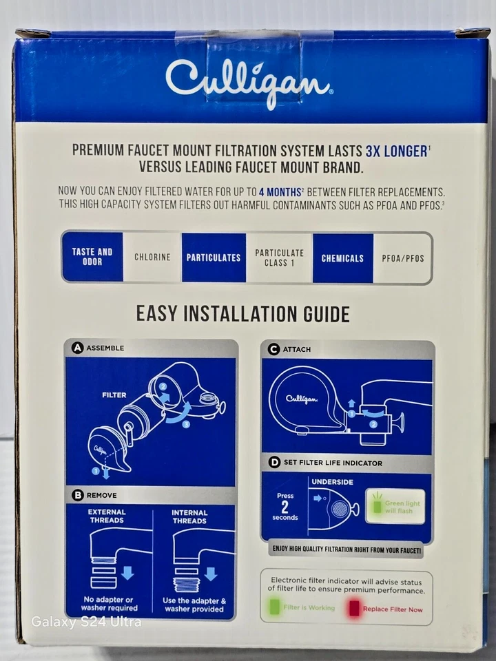 Culligan Premium Faucet Mount Filter System CFM-300WH - White - Image 3 of 4