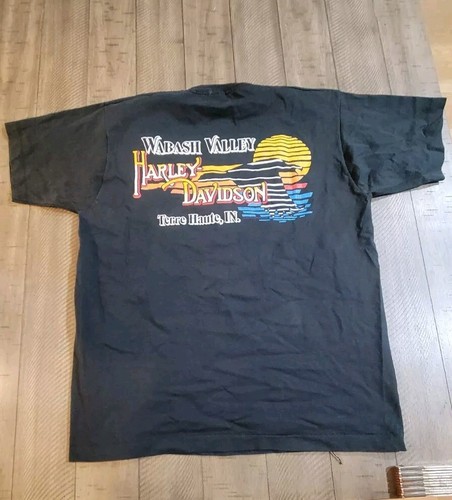 VTG 1989 Harley Davidson Freedom Run Shirt MDA Single Stitch XL TERRE HAUTE IN - Picture 5 of 5