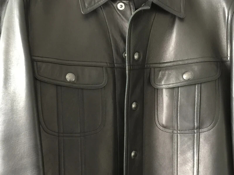 TOM FORD Leather Men's Jacket  40 Medium  Dark Gray  Brand New MSRP $7500 image 2