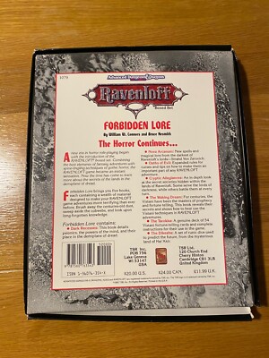AD&D Dungeons & Dragons - RAVENLOFT forbidden lore - TBE - complet 1079