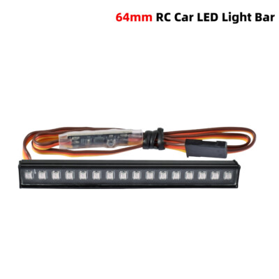 DUMBORC RC LED Light Bar Colorful Roof Lamp Kit 45/56/64MM 8 Modes for RC Car