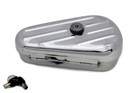 Oval Right Side Chrome Tool Box fits Harley Davidson