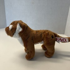 FAO Schwarz Bengal Tiger Plush Stuffed Animal 2013 Safari Soft Toys R Us 9" Long