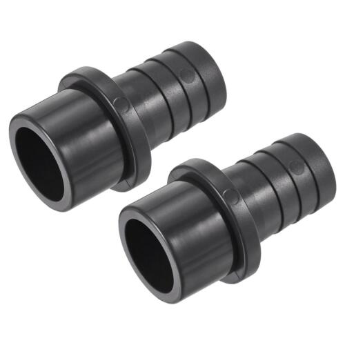 2Pcs PVC Pipe Fitting 25mm Barbed x 32mm OD Spigot Straight Hose Connector Black - Afbeelding 1 van 5