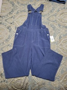Volcom Girls Sunday Strut Overalls Flight Blue Medium 8/10
