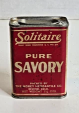 Vintage Solitaire Savory Spice Tin Morey Mercantile Denver CO