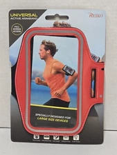 Reiko Sport Armband for Universal For Large Size  Devices Adjustable Strap Red