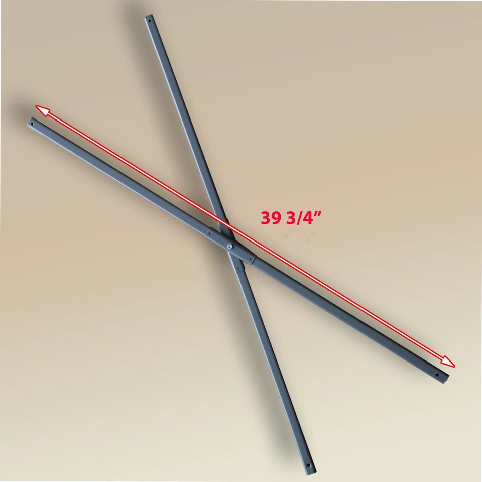 Ozark Trail 13 x13 Straight Leg Canopy/Gazebo SIDE TRUSS Bar Parts 39 3/4" Gray - Image 2 of 4