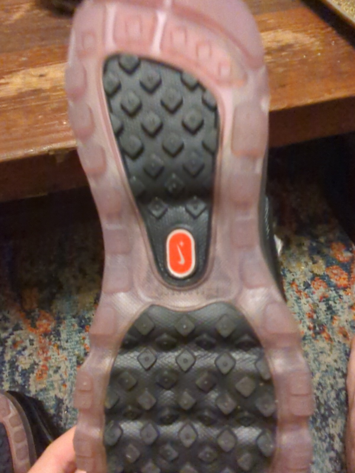 2010 Nike Air Max 24 7 uomo nero viola pony capelli ATTACK PACK US 10 5