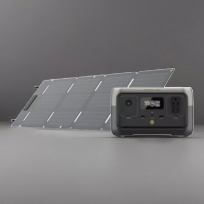  EcoFlow RIVER 2 Power Station 256Wh Generator + 110W Solar Panel BNWT 