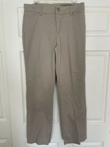 Womens Riders by Lee Easy Care Straight Leg Khaki Pants Size 12M - Picture 1 of 7