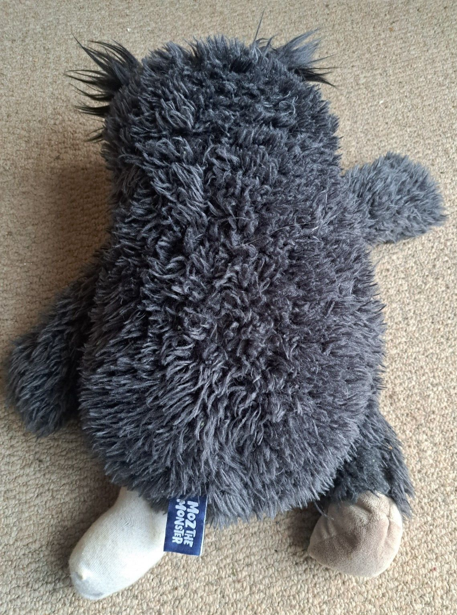 John Lewis MOZ THE MONSTER Dark Grey Fluffy Plush Soft Toy (18