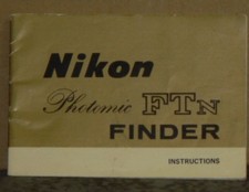 Nikon Photomic FTn Finder Instructions
