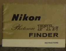 Nikon Photomic FTn Finder Instructions